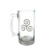 Triskelion Clear Glass Stein  27 oz Personalized Glass Mug view 1