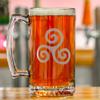 Triskelion Clear Glass Stein  27 oz Personalized Glass Mug view 2