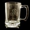 Triskelion Clear Glass Stein  27 oz Personalized Glass Mug view 3