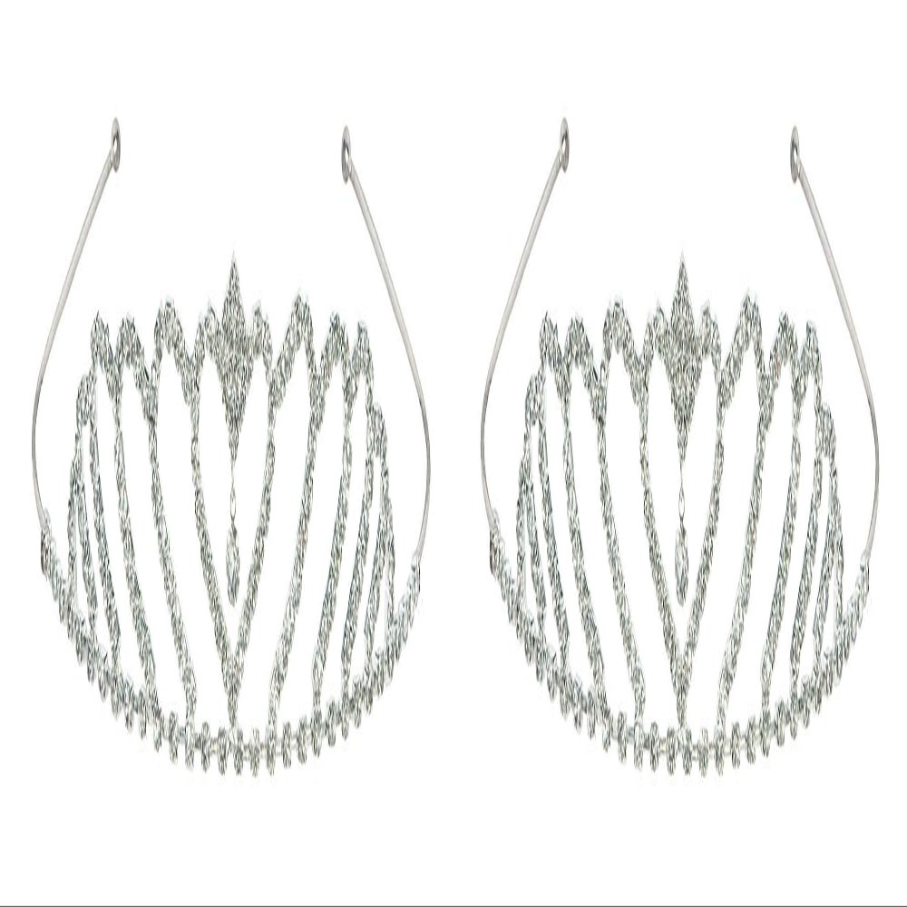 Beistle 60078 Royal Rhinestone Tiaras 2 Piece, OSFM, Silver
