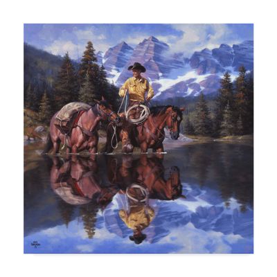 Trademark Fine Art Reflections of The Rockies by Jack Sorenson, 18x18-Inch