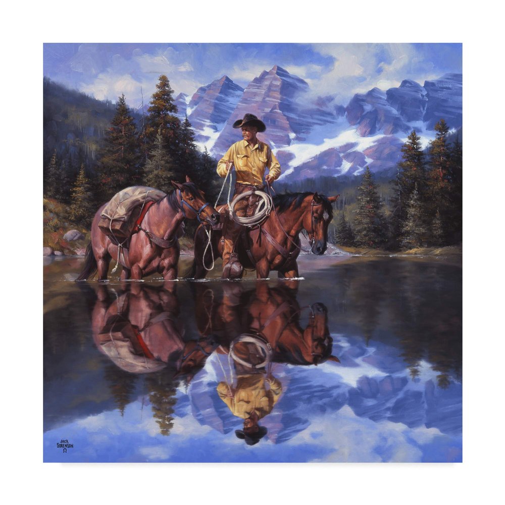 Trademark Fine Art Reflections of The Rockies by Jack Sorenson, 18x18-Inch