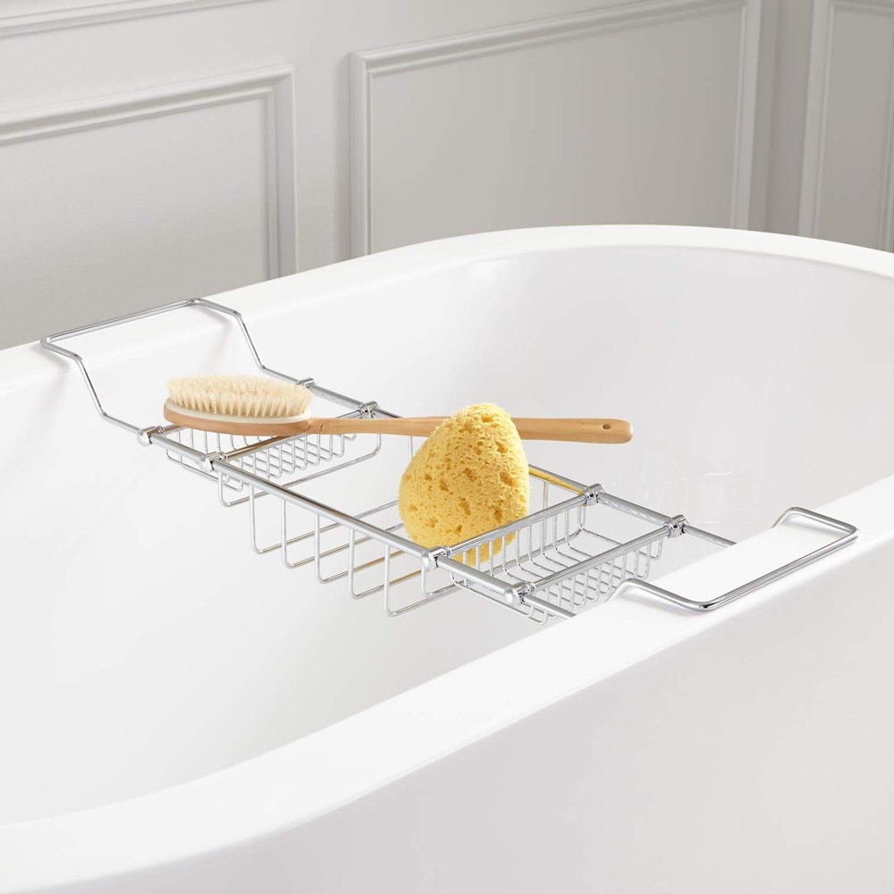 Signature Hardware 123695 Nottingham Brass Tub Caddy
