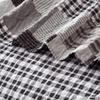 All American Collection Black and Grey Modern Plaid 3-Piece Queen Bedspread and Pillow Sham Set | Matching Curtains Available! view 3