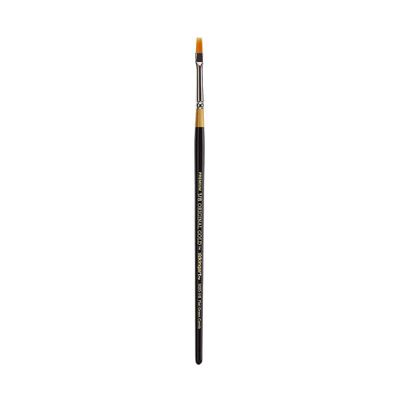KINGART Premium Original Gold 9120-1/8 RAKE Series Artist Brush, Golden Taklon Synthetic Hair, Short Handle, for Acrylic, Watercolor, Oil and Gouache Painting, Size 1/8"