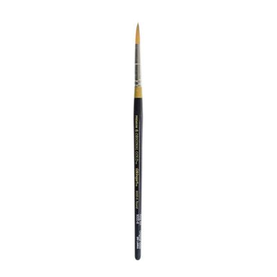 KINGART Premium Original Gold 9000-6 Round Series Artist Brush, Golden Taklon Synthetic Hair, Short Handle, for Acrylic, Watercolor, Oil and Gouache Painting, Size 6