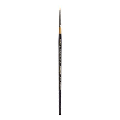 KINGART Premium Original Gold 9040-0 Round Stroke Series Artist Brush, Golden Taklon Synthetic Hair, Short Handle, for Acrylic, Watercolor, Oil and Gouache Painting, Size 0