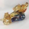 Amore Jewell Wealthy Life Golden Toad and Peony - CAI Fu Ren Sheng, Colored Glaze Glass (Liuli Crystal Glass) view 2