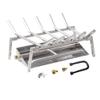Skyflame 18-inch Fireplace Log Grate with Dual Burner Pan and Connection Kit for Natural Gas, 304 Stainless Steel view 1