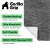 GORILLA GRIP Bath Rug Mat 60x24, Thick Soft Absorbent Chenille, Quick Dry Microfiber Mats, Rubber Backing Washable Shower Floor Rugs, Bathmat Runner, US Designed Bathroom Home Decor Accessories Grey view 2
