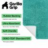 GORILLA GRIP Bath Rug Mat 60x24, Thick Soft Absorbent Chenille, Quick Dry Microfiber Mats, Rubber Backing Machine Washable Shower Floor Rugs, Bathmat Runner, Bathroom Home Decor Accessories, Turquoise view 2