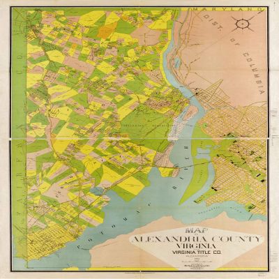 16" x 24" 1900 Map Alexandria County Virginia The Virginia Title County