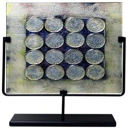 Jasmine Art Glass 17" Sq Flat Pad