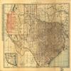 18" x 24" 1900 Map Texas Railroads view 1