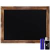 HBCY Creations 18" x 24" Torched Brown Solid Wood Frame Wall Chalkboard, Magnetic Surface, Home Dcor, Restaurant & Caf Menus, Blackboard, Includes Chalk, Eraser & Hanging Hardware view 1
