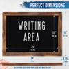 HBCY Creations 18" x 24" Torched Brown Solid Wood Frame Wall Chalkboard, Magnetic Surface, Home Dcor, Restaurant & Caf Menus, Blackboard, Includes Chalk, Eraser & Hanging Hardware view 2