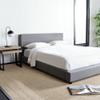 Safavieh Home Carter Contemporary Grey Linen Bed, Queen view 2