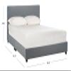 Safavieh Home Carter Contemporary Grey Linen Bed, Queen view 3