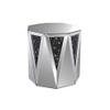 Benjara Benzara Octagonal Mirrored End Table, Clear, view 1