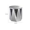 Benjara Benzara Octagonal Mirrored End Table, Clear, view 2