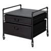 The Fridge Stand Supreme - Drawer Organization - Black Pipe Frame with Black Drawers view 1