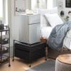 The Fridge Stand Supreme - Drawer Organization - Black Pipe Frame with Black Drawers view 2