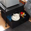 The Fridge Stand Supreme - Drawer Organization - Black Pipe Frame with Black Drawers view 3