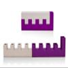 Traveling Hanukkah Menorah Made from Anodized Aluminum Custom colors Chanukiah view 3