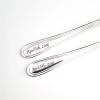 Customized wedding dining set, personalized cake forks with engraved I do Me too on the fork part and custom wedding date on the handle, unique cutlery view 3