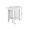 AFI Mission Chair Side Table in White view 3