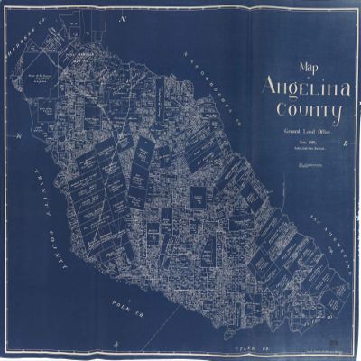 18" x 24" 1935 Map of Angelina County
