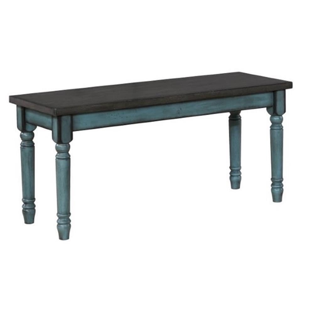 BOWERY HILL Kitchen Bench in Teal Blue