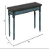 BOWERY HILL Kitchen Bench in Teal Blue view 2