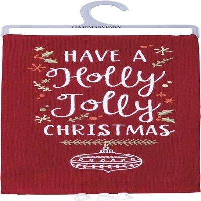 Primitives By Kathy Holly Jolly Dish Towel