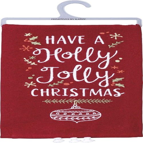 Primitives By Kathy Holly Jolly Dish Towel
