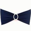 SINSSOWL Wedding Navy Blue Chair Sashes 100 Pack Spandex Chair Bands with Buckles Dark Blue Chairs Bows for Party Birthday Bridal Shower Engagement Anniversary Outdoor Event Decorations view 1