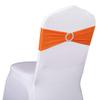 SINSSOWL 50 Pack Spandex Orange Chair Sashes for Wedding Stretch Chairs Bows Bands with Slider Buckles for Party Birthday Feast Banquet Restaurant Halloween Christmas Events Decorations view 1