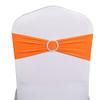 SINSSOWL 50 Pack Spandex Orange Chair Sashes for Wedding Stretch Chairs Bows Bands with Slider Buckles for Party Birthday Feast Banquet Restaurant Halloween Christmas Events Decorations view 2