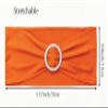 SINSSOWL 50 Pack Spandex Orange Chair Sashes for Wedding Stretch Chairs Bows Bands with Slider Buckles for Party Birthday Feast Banquet Restaurant Halloween Christmas Events Decorations view 3