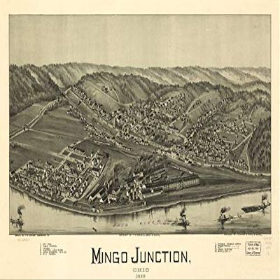 16" x 24" 1899 Map of Mingo Junction Ohio