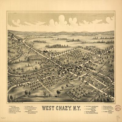 16" x 24" 1899 Map of West Chazy New York