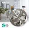 NEDIS CLWA003PH40 Circular Wall Clock, Diameter of 40 cm, Photo Frame, Silver view 2