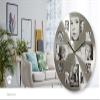 NEDIS CLWA003PH40 Circular Wall Clock, Diameter of 40 cm, Photo Frame, Silver view 4