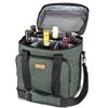 Freshore Insulated Wine Carrier 6 bottle Bag Tote Removable Padded Divider - Portable Travel Padded Cooler Carrying Canvas Case Adjustable Shoulder Strap - (Dark Green) view 1