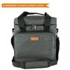 Freshore Insulated Wine Carrier 6 bottle Bag Tote Removable Padded Divider - Portable Travel Padded Cooler Carrying Canvas Case Adjustable Shoulder Strap - (Dark Green) view 2