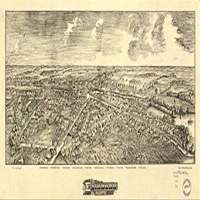 12" x 24" 1898 Map of Edinboro Pennsylvania