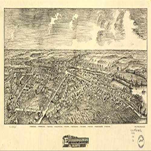 12" x 24" 1898 Map of Edinboro Pennsylvania