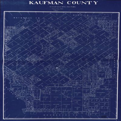 16" x 24"1896 Map of Kaufman County