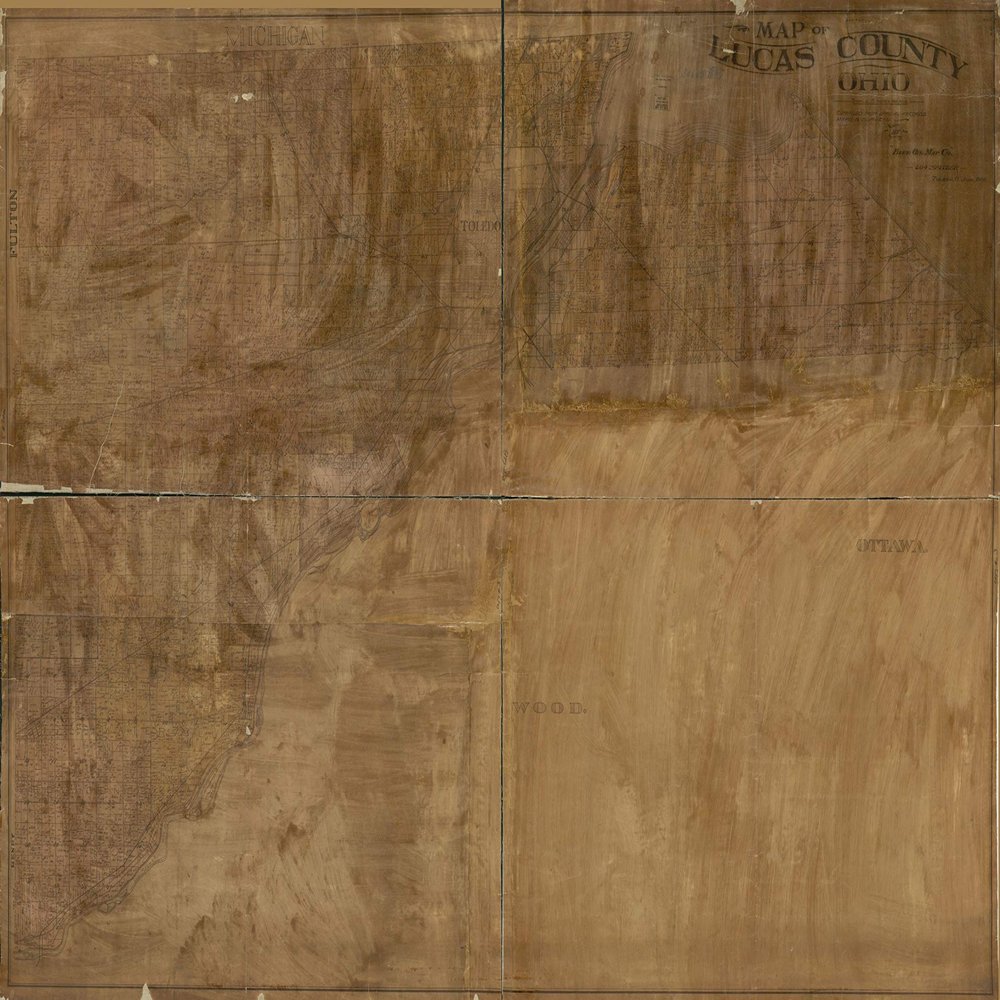 16" x 24" 1896 Map of Lucas County Ohio