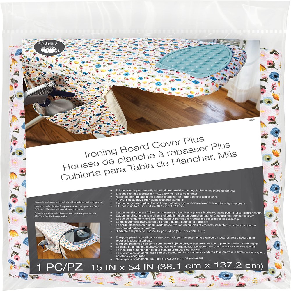 Dritz Clothing Care 82675 Ironing Board Cover Plus, 54 x 15-Inch